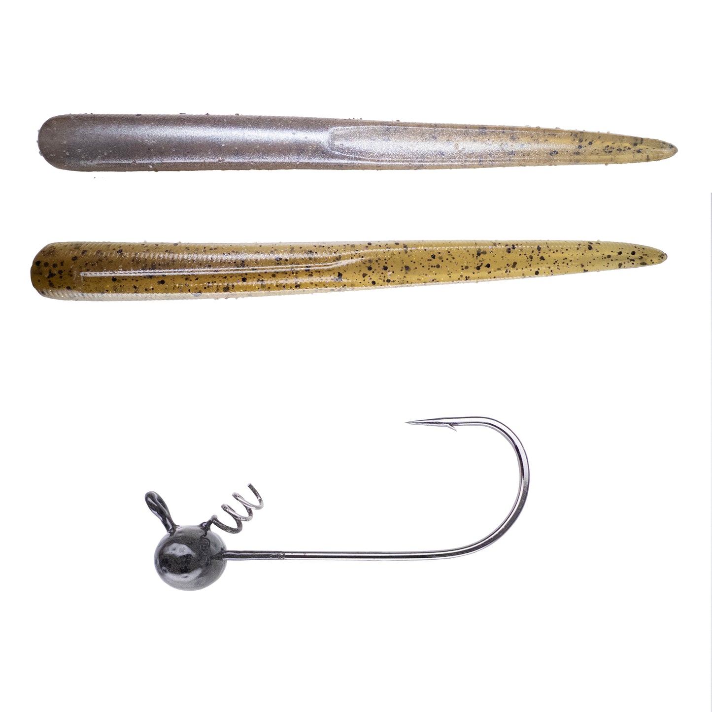 Magnum Baits 6” Wormser➕Mad Mouth Bass Bait Co. Football Shakey Head
