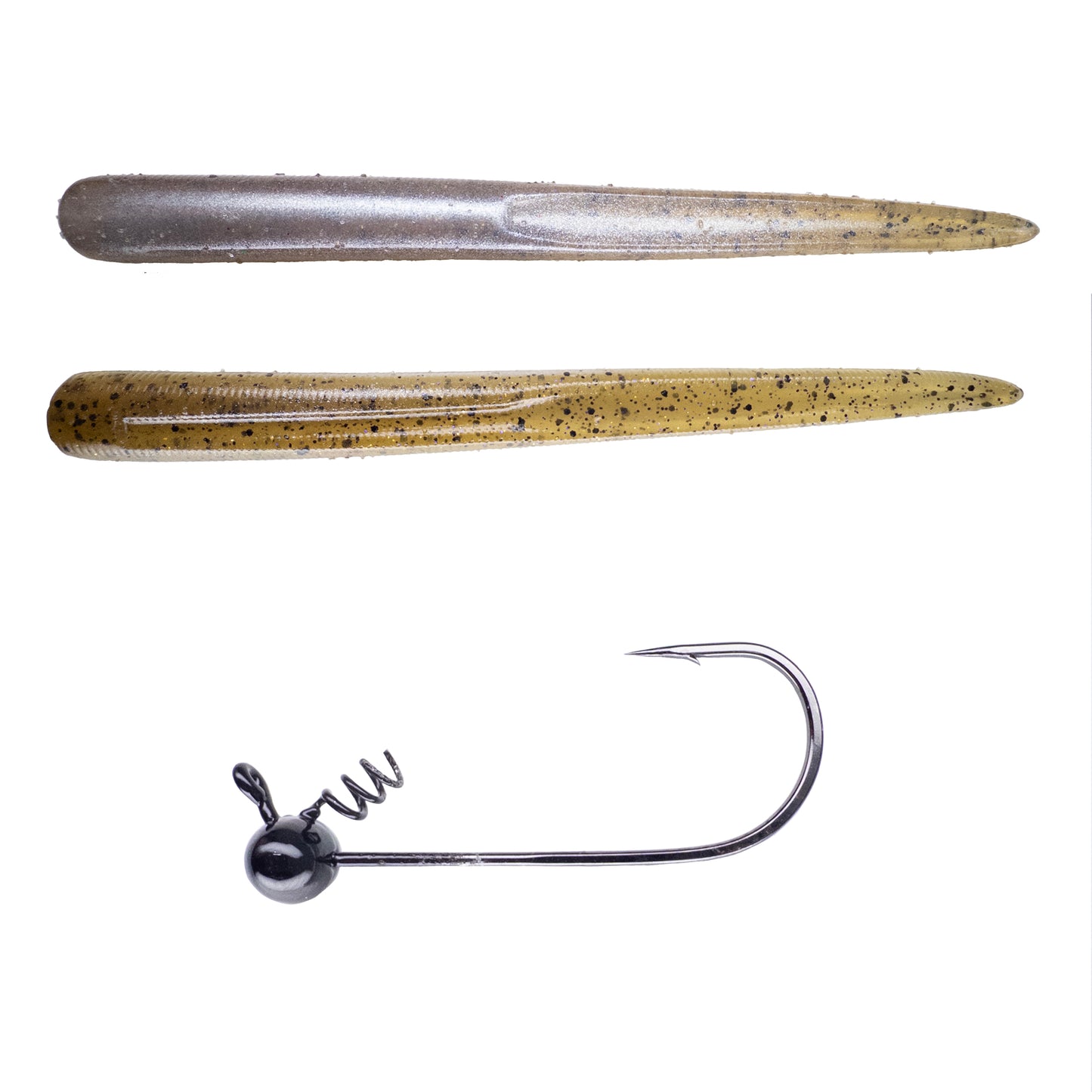 Magnum Baits 6” Wormser➕Mad Mouth Bass Bait Co. Football Shakey Head