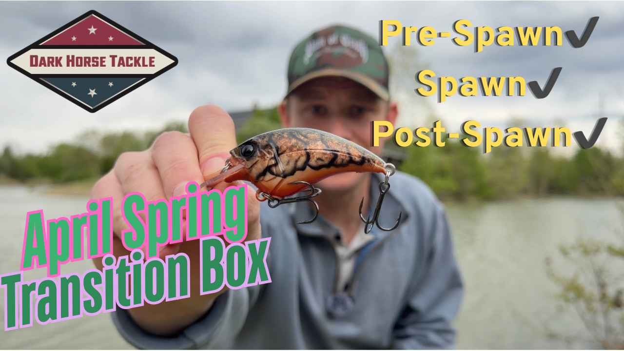Load video: Dark Horse Tackle April Box with Explanations and Tips