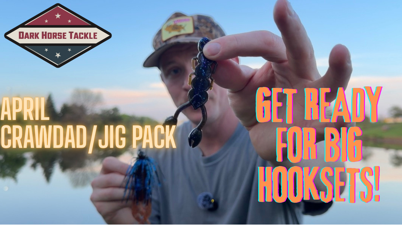Load video: Dark Horse Tackle April Pack with Explanations and Tips