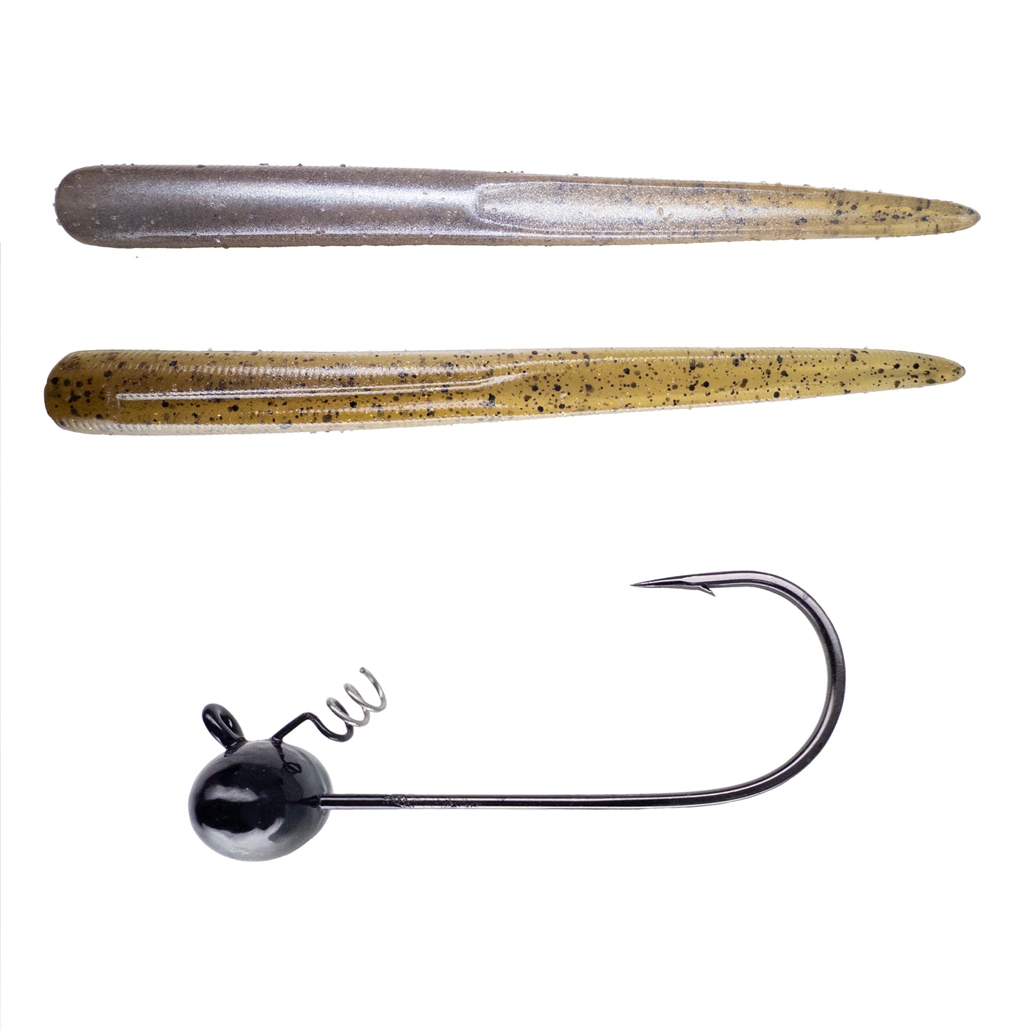 Magnum Baits 6” Wormser➕Mad Mouth Bass Bait Co. Football Shakey Head