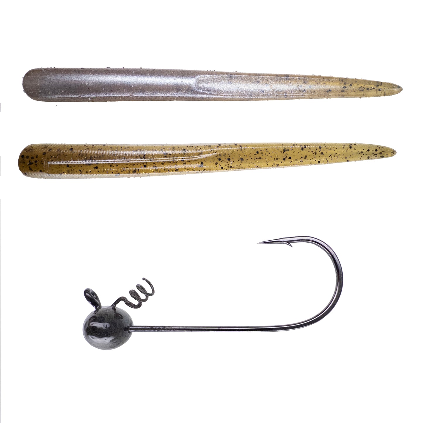 Magnum Baits 6” Wormser➕Mad Mouth Bass Bait Co. Football Shakey Head