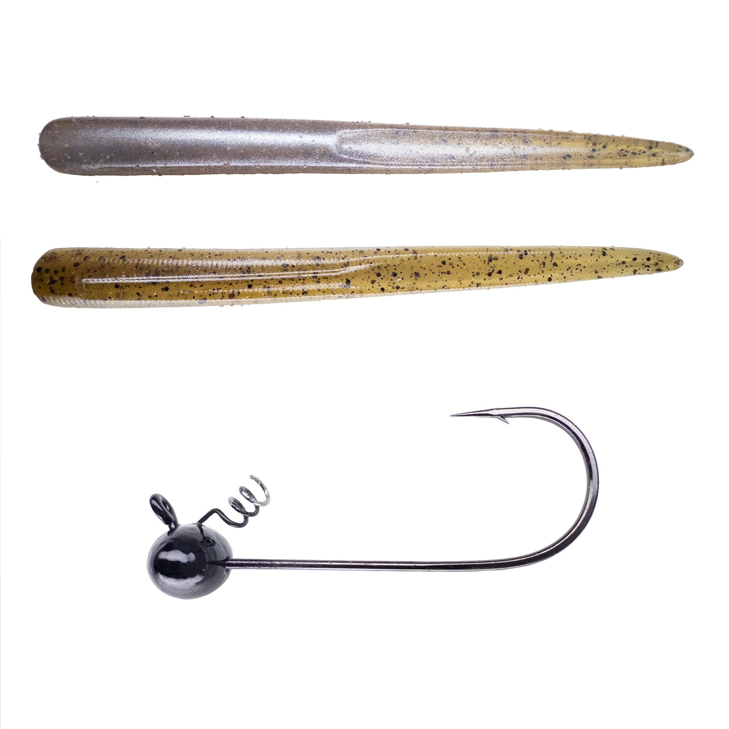 Magnum Baits 6” Wormser➕Mad Mouth Bass Bait Co. Football Shakey Head
