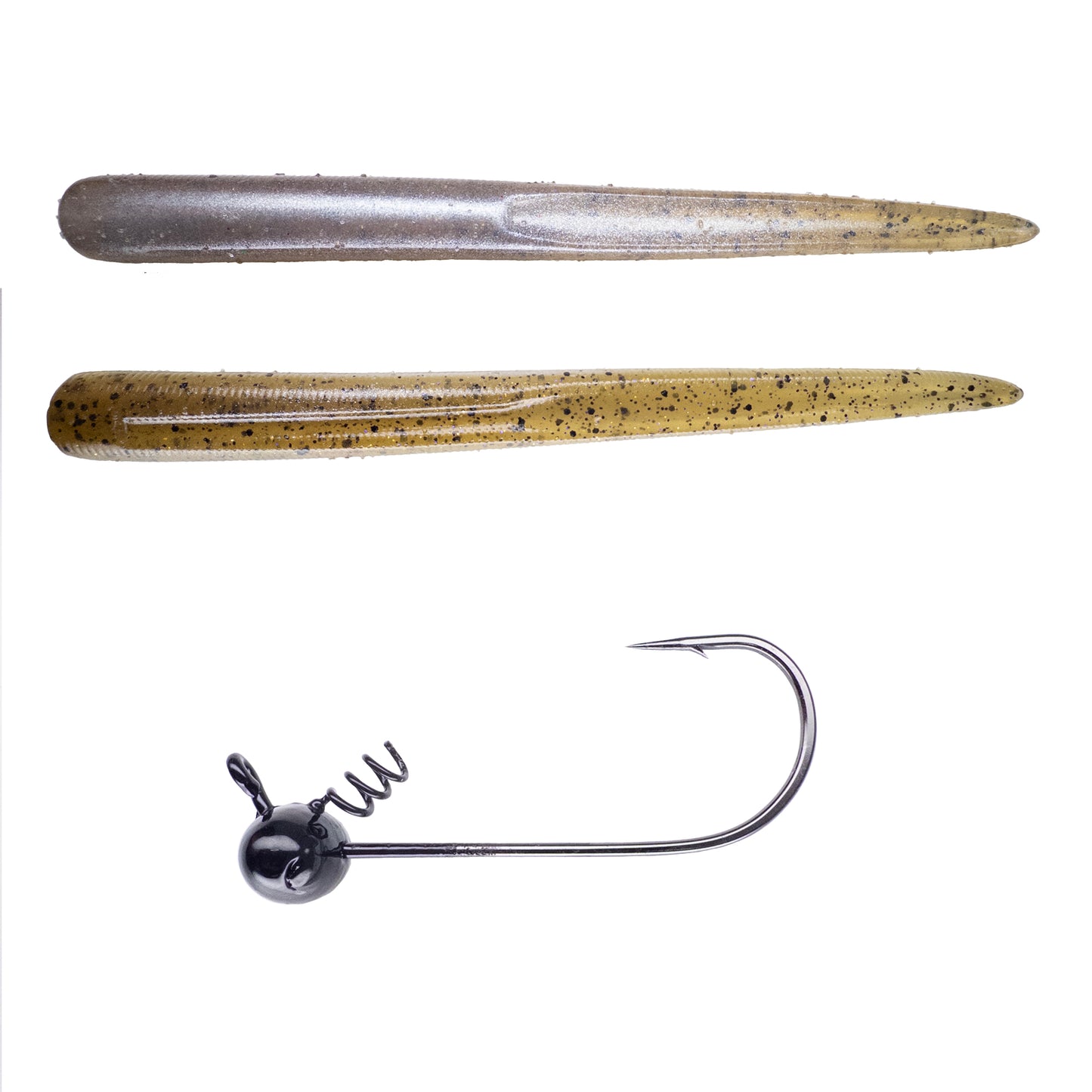 Magnum Baits 6” Wormser➕Mad Mouth Bass Bait Co. Football Shakey Head