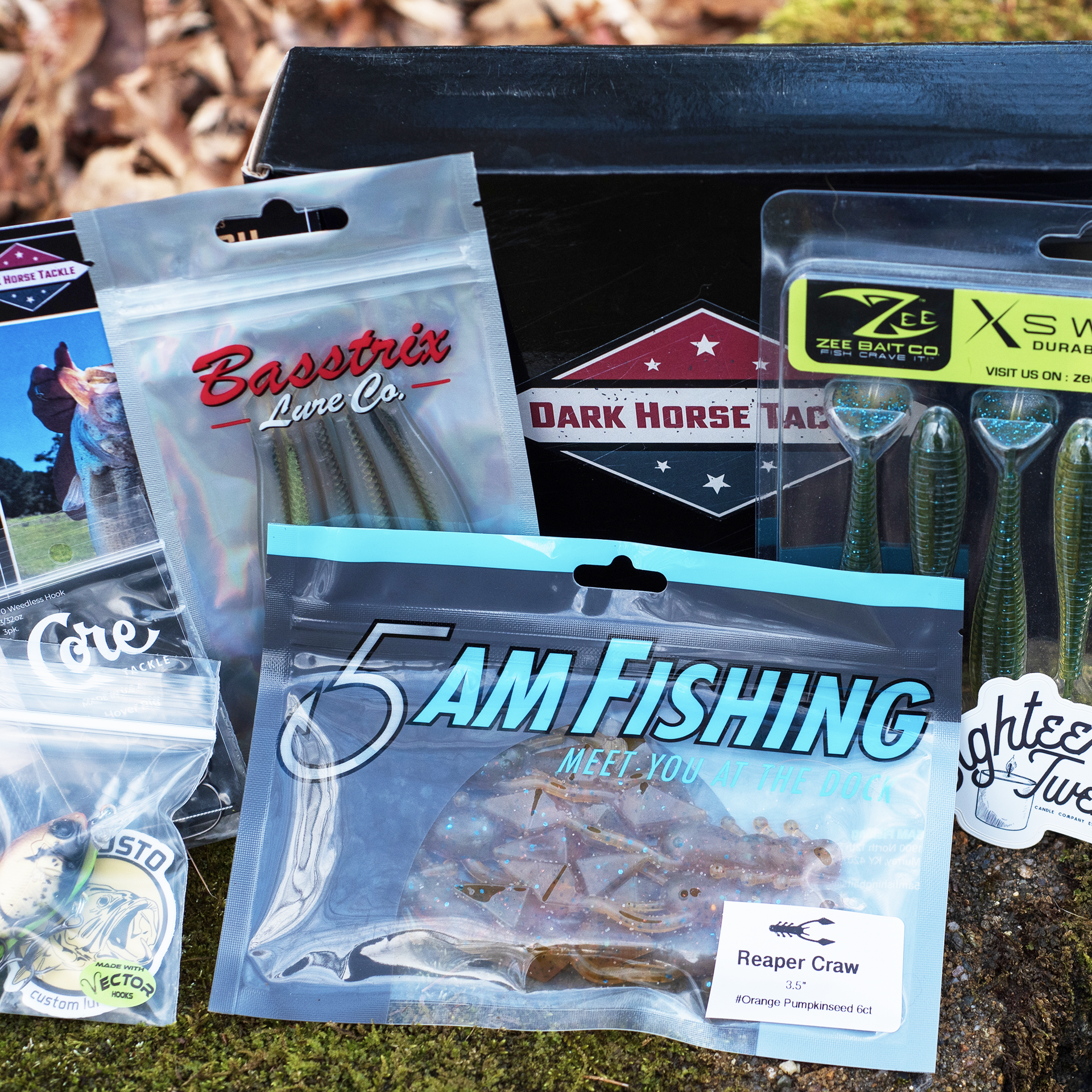 Bass Fishing Lures & Tackle Box Various Brands & Conditions Large