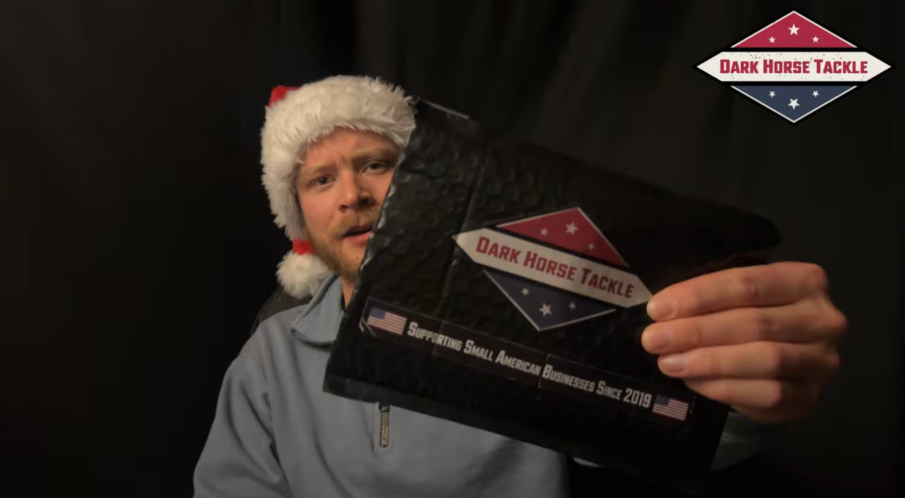 Load video: Dark Horse Tackle October Box with Explanations and Tips