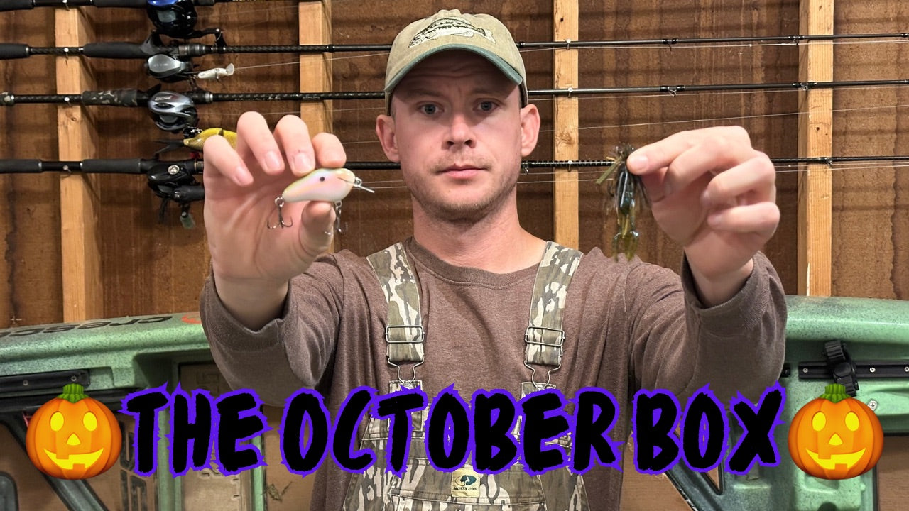 Load video: Dark Horse Tackle October Box with Explanations and Tips