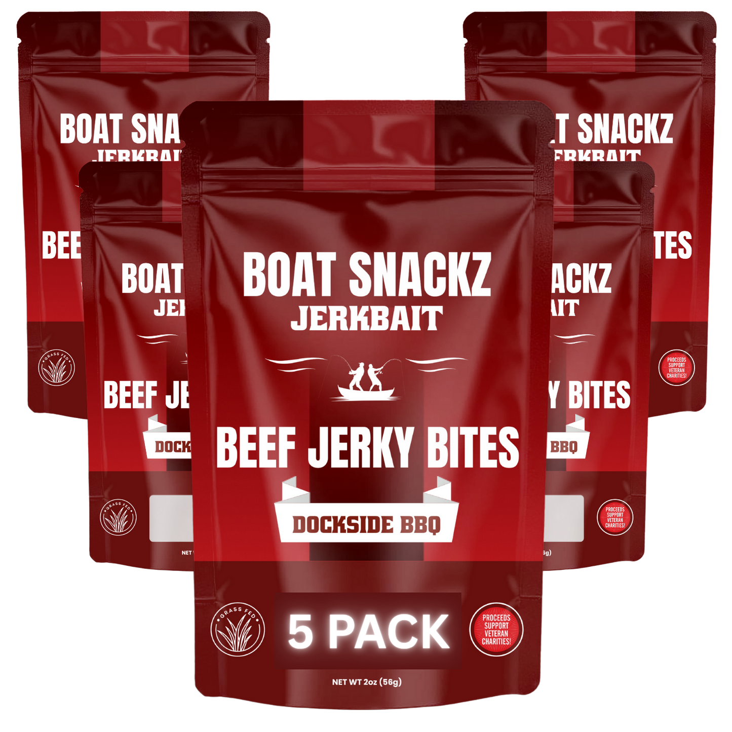 Beef Jerky Bites - Dockside BBQ - High Protein Snack for Anglers